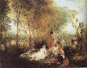 WATTEAU, Antoine A Love Festival oil painting artist